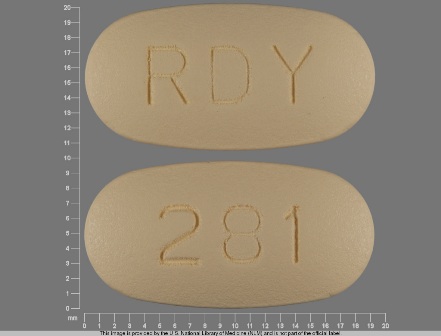 RDY 281: (55111-281) Levofloxacin 750 mg Oral Tablet by Dr. Reddy's Laboratories Limited