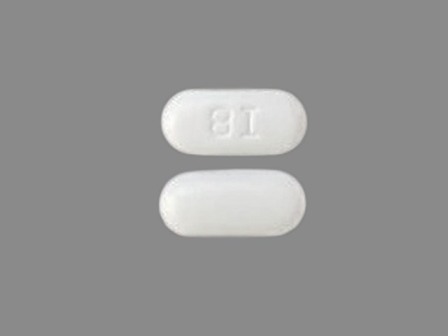 8I White Oval Pill