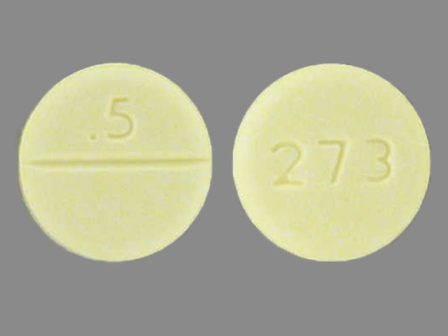5 273: (57664-273) Clonazepam 0.5 mg Oral Tablet by Caraco Pharmaceutical Laboratories, Ltd.