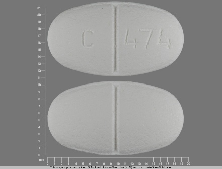 C 474 white tablet