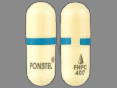 Ponstel FHPC 400: (59630-400) Ponstel 250 mg Oral Capsule by Shionogi Inc.