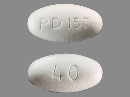 PD 157 40: (59762-0157) Atorvastatin (As Atorvastatin Calcium) 40 mg Oral Tablet by Greenstone LLC