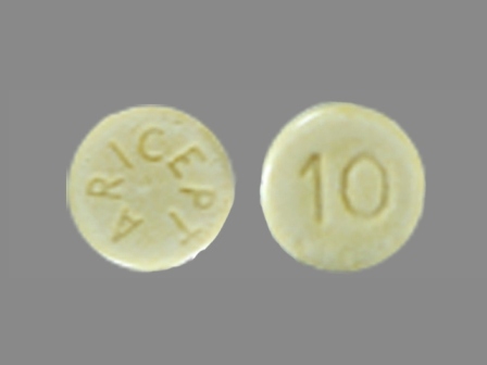 10 ARICEPT: (59762-0252) Donepezil Hydrochloride 10 mg Disintegrating Tablet by Greenstone LLC