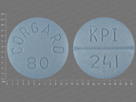 KPI 241 Corgard 80: (59762-0812) Nadolol 80 mg Oral Tablet by Greenstone LLC