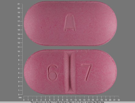A 6 7: (59762-1050) Amoxicillin 875 mg/1 Oral Tablet, Film Coated by Citron Pharma LLC
