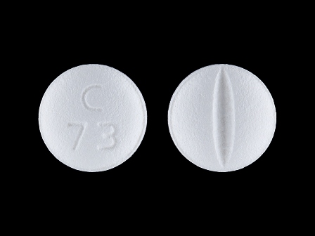 C 73: (59762-1300) Metoprolol Tartrate 25 mg (Metoprolol Succinate 23.75 mg) Oral Tablet by Greenstone LLC
