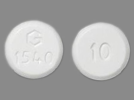 G 1540 10: (59762-1540) Amlodipine (As Amlodipine Besylate) 10 mg Oral Tablet by Contract Pharmacy Services-pa