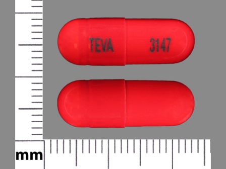 TEVA 3147: (60429-037) Cephalexin (As Cephalexin Monohydrate) 500 mg Oral Capsule by Golden State Medical Supply, Inc.