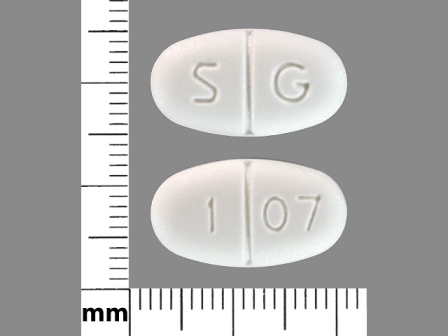 S G 1 07: (60429-113) Metformin Hydrochloride 1000 mg Oral Tablet by Blenheim Pharmacal, Inc.