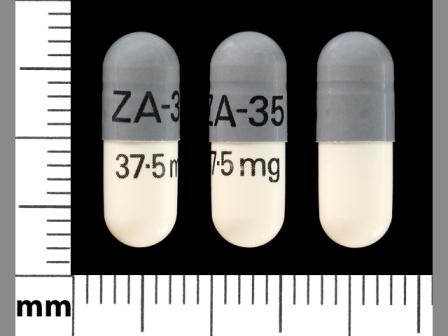 ZA 35 37 5 mg: (60429-121) Venlafaxine (As Venlafaxine Hydrochloride) 37.5 mg 24 Hr Extended Release Capsule by Lake Erie Medical Dba Quality Care Products LLC