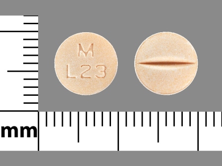 M L23: (60429-207) Lisinopril 5 mg Oral Tablet by Golden State Medical Supply, Inc.