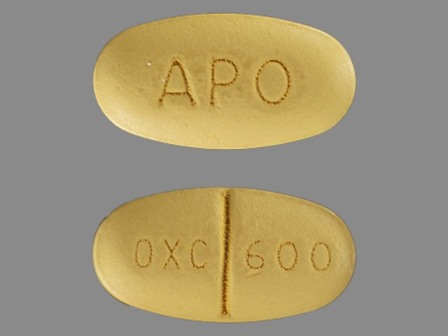 OXC 600 APO: (60429-366) Oxcarbazepine 600 mg Oral Tablet by Golden State Medical Supply, Inc.