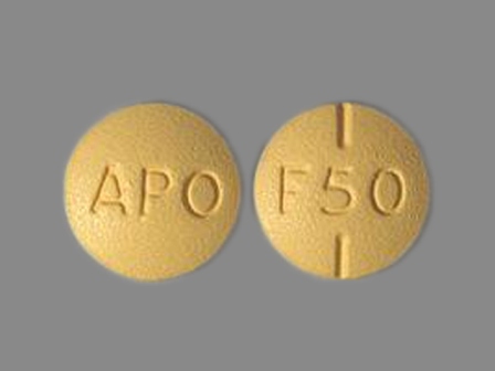 APO F50: (60429-759) Fluvoxamine Maleate 50 mg Oral Tablet by American Health Packaging