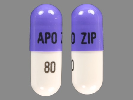 APO ZIP 80: (60429-768) Ziprasidone Hydrochloride 80 mg Oral Capsule by Bryant Ranch Prepack