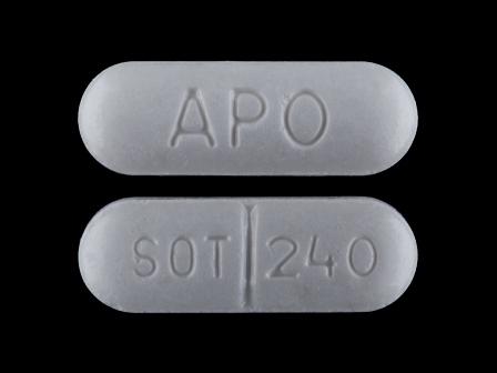 APO SOT 240: (60505-0082) Sotalol Hydrochloride 240 mg Oral Tablet by Apotex Corp.