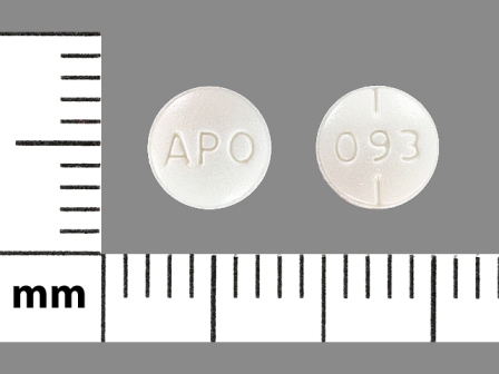 APO 093: (60505-0093) Doxazosin (As Doxazosin Mesylate) 1 mg Oral Tablet by Apotex Corp.
