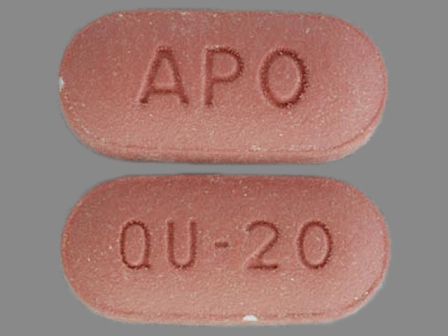 APO QU-20: (60505-0174) Quinapril (As Quinapril Hydrochloride) 20 mg Oral Tablet by Apotex Corp.