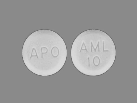 APO AML 10: (60505-0195) Amlodipine (As Amlodipine Besylate) 10 mg Oral Tablet by Apotex Corp.