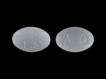 APO 20 12 5: (60505-0206) Hctz 12.5 mg / Lisinopril 20 mg Oral Tablet by Apotex Corp.