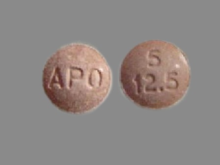 APO 5 12 5: (60505-0208) Enalapril Maleate and Hydrochlorothiazide (Enalapril Maleate 5 mg / Hydrochlorothiazide 12.5 mg) by Remedyrepack Inc.