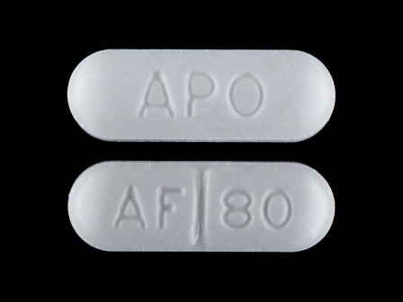 APO AF 80: (60505-0222) Sotalol Hydrochloride 80 mg Oral Tablet by Aphena Pharma Solutions - Tennessee, LLC