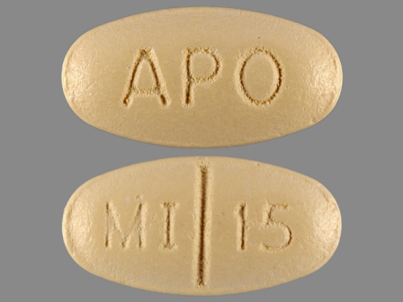 APO MI 15: (60505-0247) Mirtazapine 15 mg Oral Tablet, Film Coated by Tya Pharmaceuticals