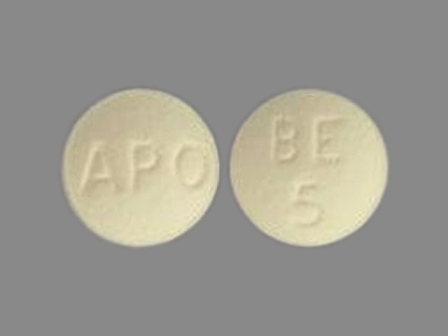 APO BE 5: (60505-0265) Bzp Hydrochloride 5 mg Oral Tablet by Apotex Corp