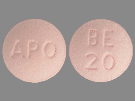 APO BE 20: (60505-0267) Bzp Hydrochloride 20 mg Oral Tablet by Apotex Corp