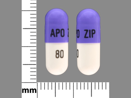 APO ZIP 80: (60505-2531) Ziprasidone (As Ziprasidone Hydrochloride Monohydrate) 80 mg Oral Capsule by Apotex Corp.