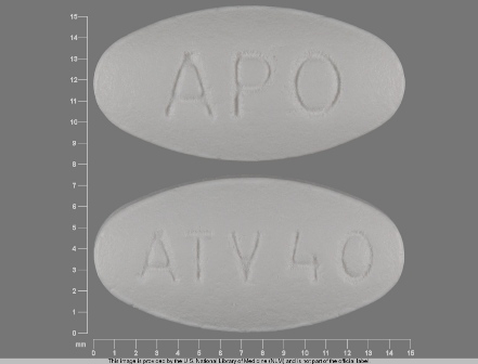 APO ATV40: (60505-2580) Atorvastatin (As Atorvastatin Calcium) 40 mg Oral Tablet by Apotex Corp.