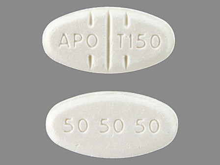APO T150 50 50 50: (60505-2655) Trazodone Hydrochloride 150 mg Oral Tablet by Apotex Corp