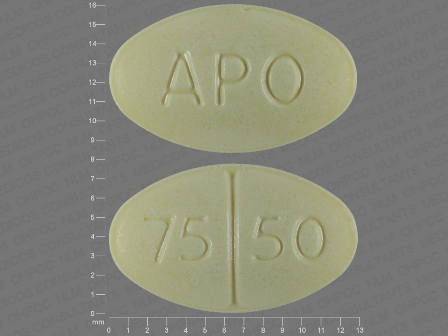 75 50 APO: (60505-2657) Triamterene and Hydrochlorothiazide (Triamterene 75 mg / Hydrochlorothiazide 50 mg) by A-s Medication Solutions LLC