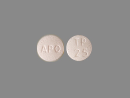 APO TP 25: (60505-2760) Topiramate 25 mg Oral Tablet by Apotex Corp