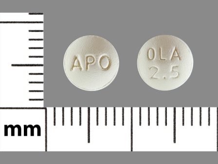 APO OLA 2 5: (60505-3110) Olanzapine 2.5 mg Oral Tablet by Apotex Corp.