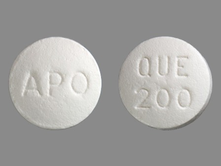 APO QUE 200: (60505-3135) Quetiapine (As Quetiapine Fumarate) 200 mg Oral Tablet by Apotex Corp.