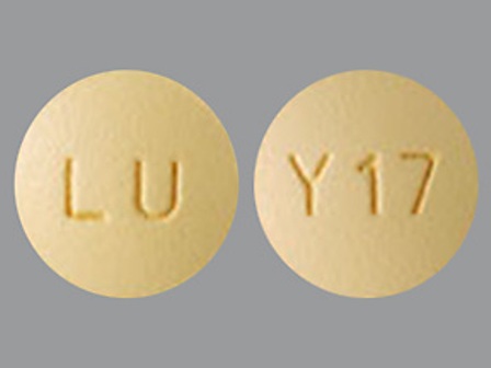 LU Y17: (60687-349) Quetiapine Fumarate 100 mg Oral Tablet by American Health Packaging