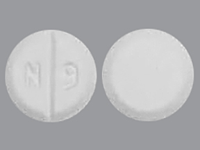 N 9: (60687-356) Benztropine Mesylate .5 mg Oral Tablet by Remedyrepack Inc.