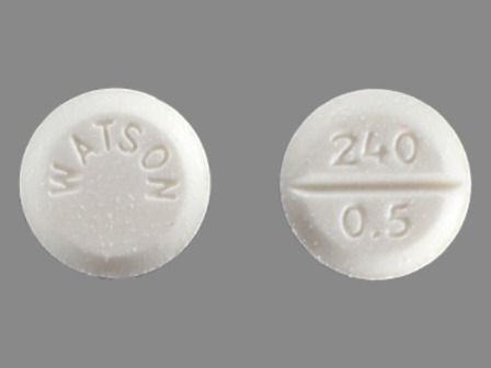 240 0 5 WATSON: (60687-401) Lorazepam .5 mg Oral Tablet by American Health Packaging