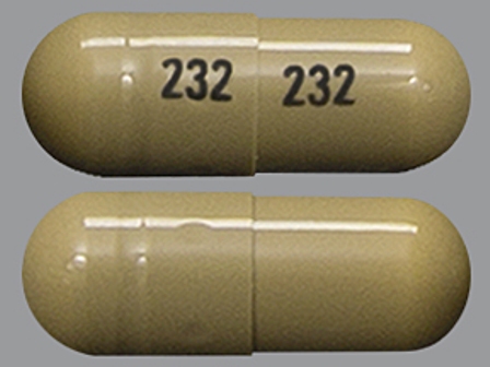 232: (60687-472) Nitrofurantion 50 mg Oral Capsule by Bryant Ranch Prepack