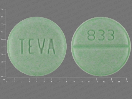 833 TEVA: (60687-555) Clonazepam 1 mg Oral Tablet by American Health Packaging
