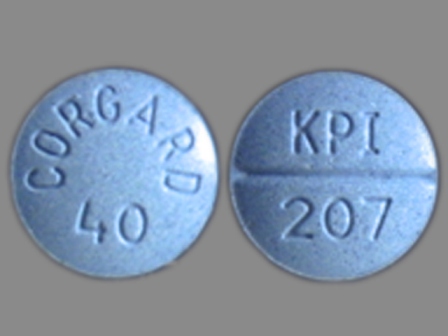 KPI 207 Corgard 40: (60793-801) Corgard 40 mg Oral Tablet by Pfizer Laboratories Div Pfizer Inc