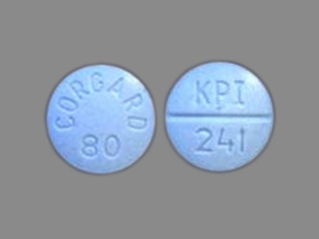 KPI 241 Corgard 80: (60793-802) Corgard 80 mg Oral Tablet by Pfizer Laboratories Div Pfizer Inc