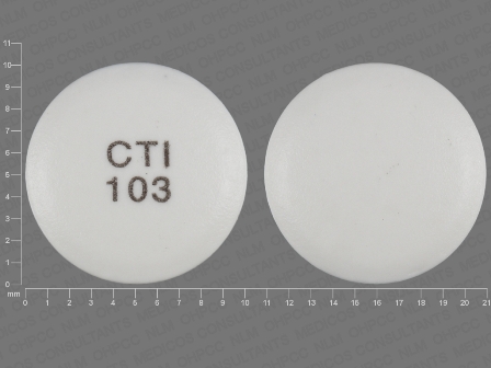 CTI 103 round white pill
