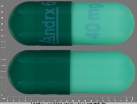 Andrx 640 40 mg: (62037-640) Omeprazole 40 mg Oral Capsule, Delayed Release Pellets by Readymeds