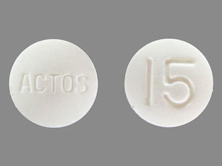 ACTOS 15: (63304-311) Pioglitazone (As Pioglitazone Hydrochloride) 15 mg Oral Tablet by Ranbaxy Pharmaceuticals Inc.