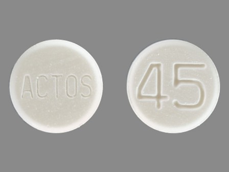 ACTOS 45: (63304-313) Pioglitazone (As Pioglitazone Hydrochloride) 45 mg Oral Tablet by Ranbaxy Pharmaceuticals Inc.