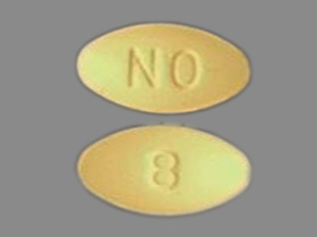 8 NO: (63304-459) Ondansetron 8 mg Oral Tablet, Film Coated by Nucare Pharmaceuticals, Inc.