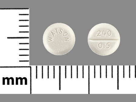 240 0 5 WATSON: (63739-499) Lorazepam 0.5 mg Oral Tablet by Mckesson Packaging Services Business Unit of Mckesson Corporation