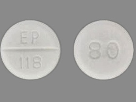 EP 118 80: (64125-118) Furosemide 80 mg Oral Tablet by Bryant Ranch Prepack