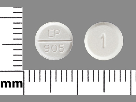 EP 905 1: (64125-905) Lorazepam 1 mg Oral Tablet by Pharmpak, Inc.